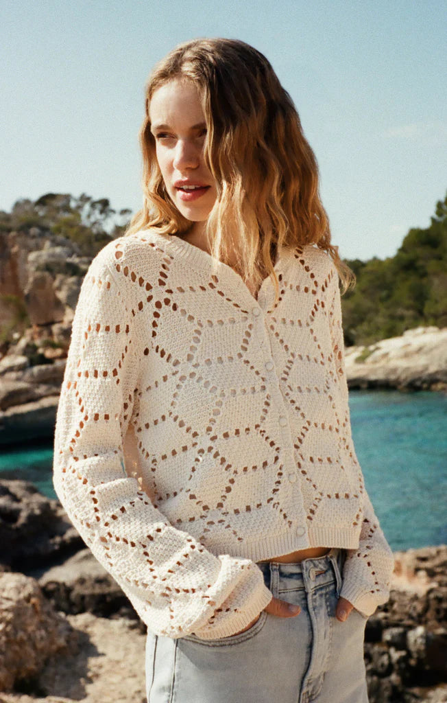 Rosalyn Sweater Cardigan Crystal
