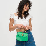 Allison Bamboo Top Handle Green