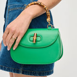 Allison Bamboo Top Handle Green