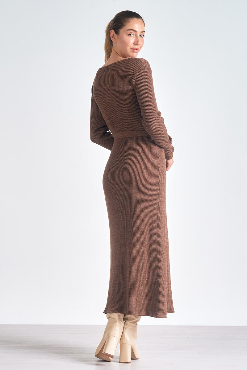 Elan Wrap Sweater Dress