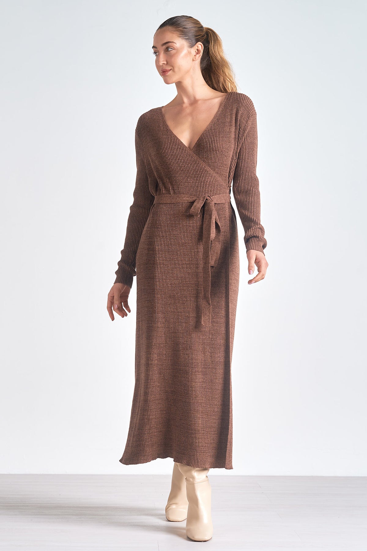 Elan Wrap Sweater Dress Elan Wrap Sweater Dress