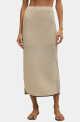 Yessenia Whipstitch Skirt Linen