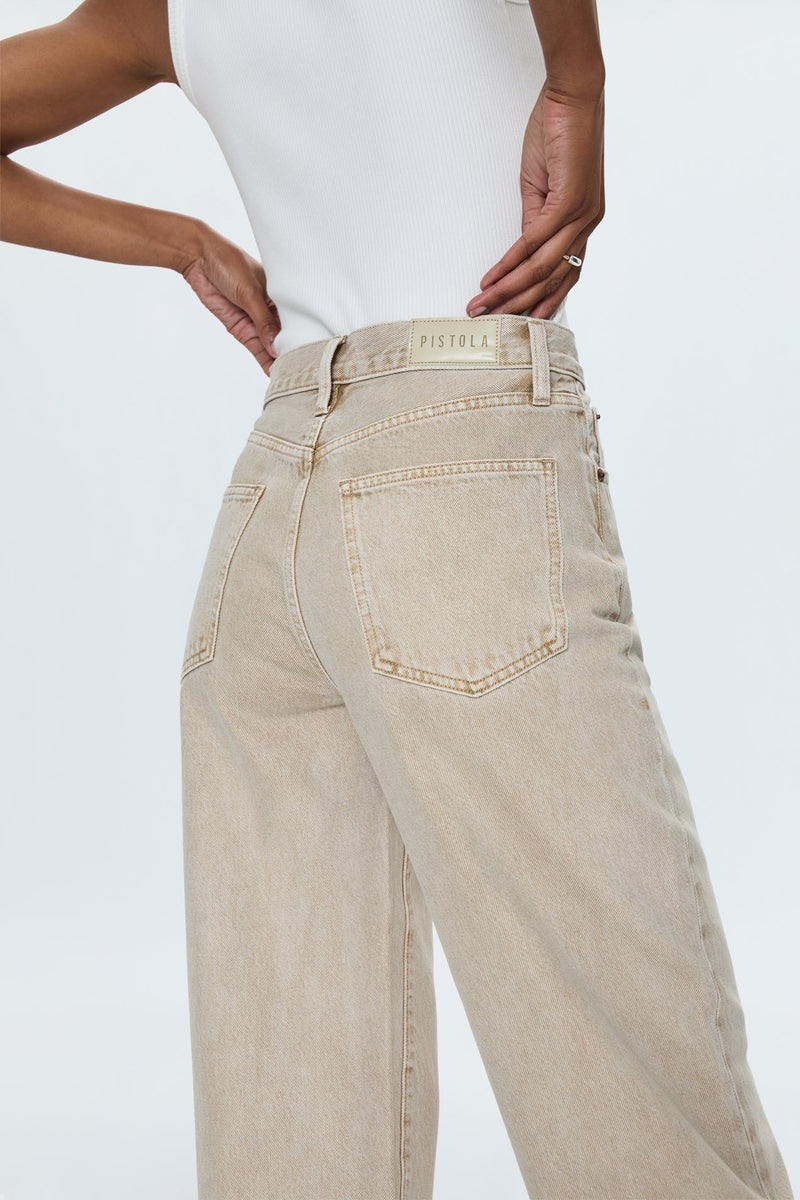 Ryder High Rise Cuffed Jean in Oat