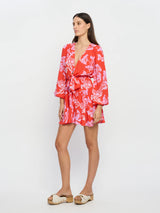 Olina Tie Front Mini Dress