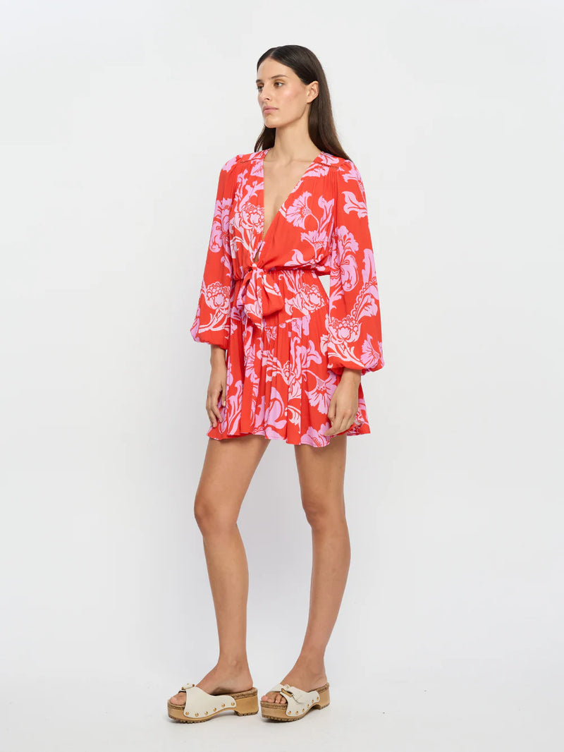 Olina Tie Front Mini Dress