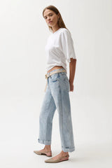 Kacey Mid Rise Cuffed Boyfriend