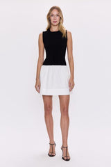 ADRIENNE DROP WAIST MINI DRESS