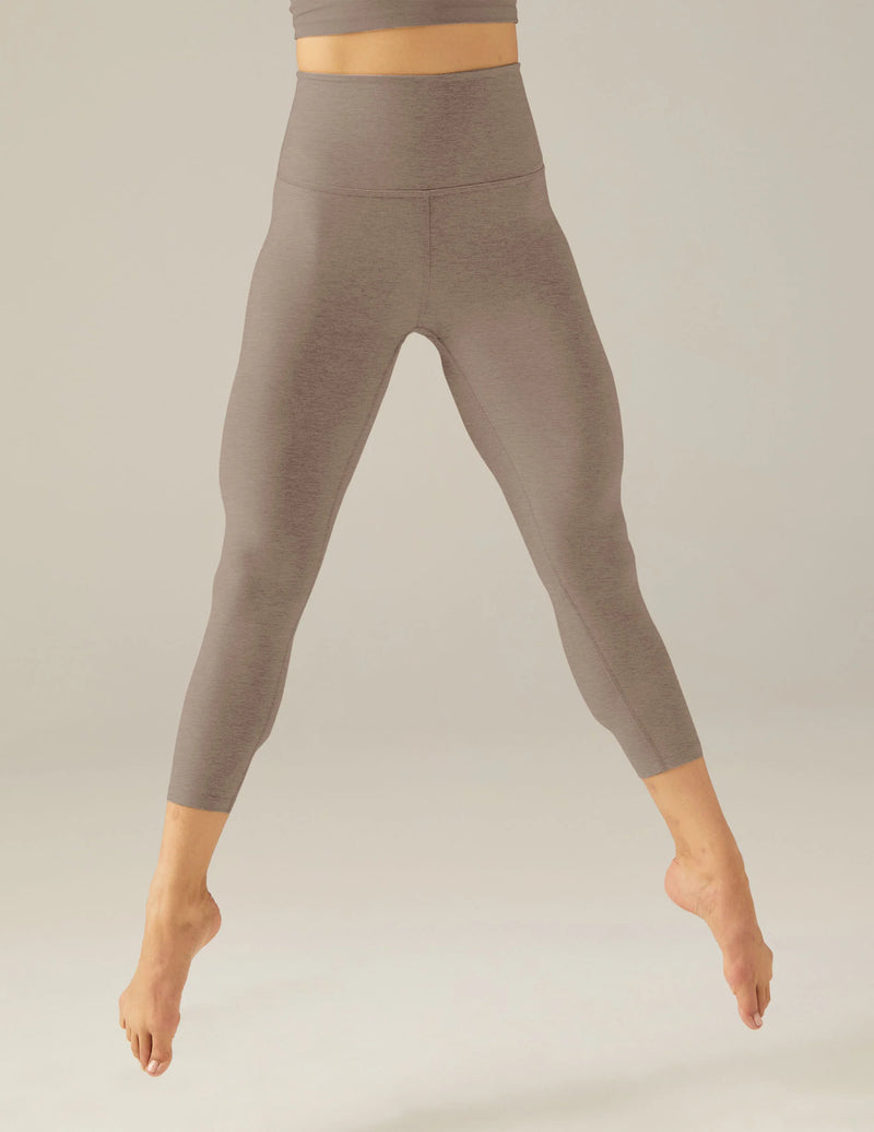 Beyond Yoga Women's High Waisted Midi Leggings, Birch Heather, XS