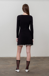 Black Flare Mini Dress