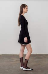 Black Flare Mini Dress