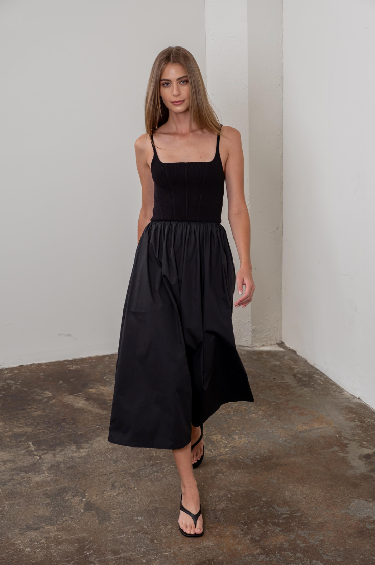 Square Neck Woven Dress