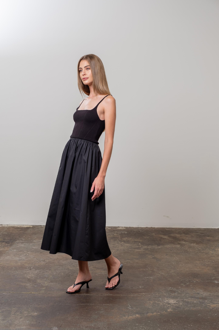 Square Neck Woven Dress