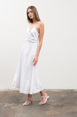 Spaghetti Strap V-Neck Midi Dress