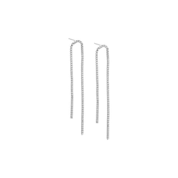 Thin Tennis Loop Earrings