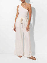 Tallulah One Shoulder Tank - Ivory