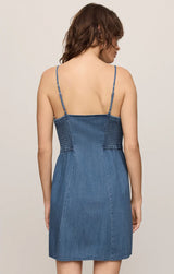 Angel Eyes Denim Mini Dress Medium Indigo