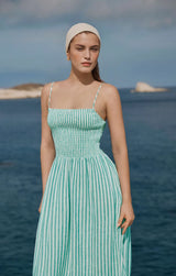 Bayside Striped Midi Dress La Palma