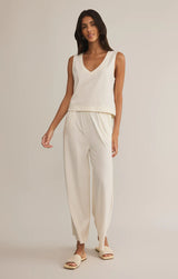 Sloane V-neck Top Sea Salt