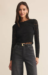 Aurora Lace Cropped Long Sleeve