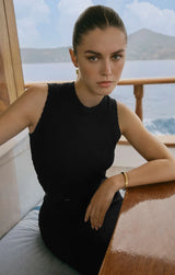 Ramona Sweater Tank Black