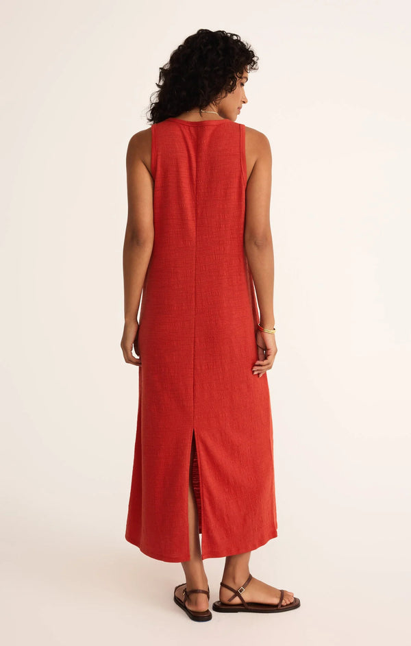 MYSTIC TEXTURED MIDI DRESS