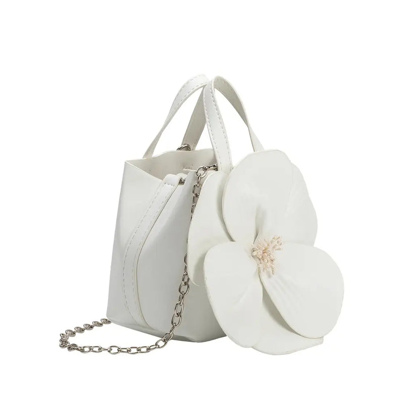 Monroe Ivory Flower Handbag
