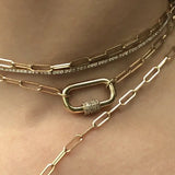 Carabiner Amulet Link Necklace