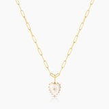 Isabel Mother of Pearl Heart Necklace