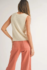 Hook & Eye Closer Vest Cardigan