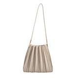 Carrie Bone Pleated Shoulder Bag