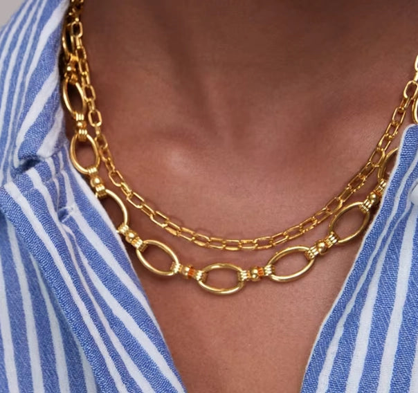 Rio Eternal Rope and Link Steel Necklace