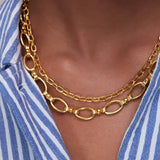 Rio Eternal Rope and Link Steel Necklace