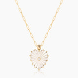 Malene Mother of Pearl Paperclip Necklace