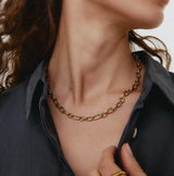 Triple Link Paperclip Necklace