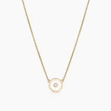 Petite Balia White Enamel Necklace