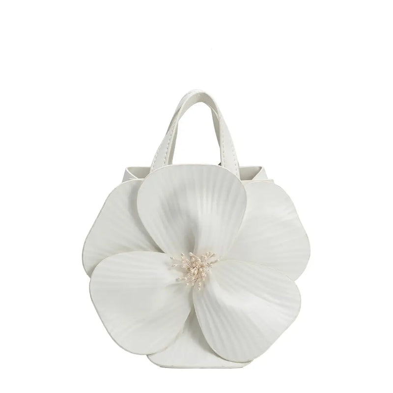 Monroe Ivory Flower Handbag