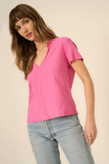 Plata Notched Neck Tee