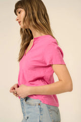 Plata Notched Neck Tee