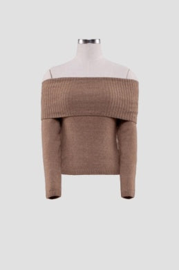 Off The Shoulder Pullover Sweater