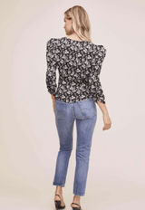 Shirred Floral Top - Traveling Chic Boutique, VA